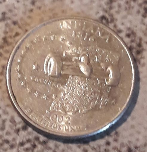 25 центов (квотер) 2002 D США Индиана