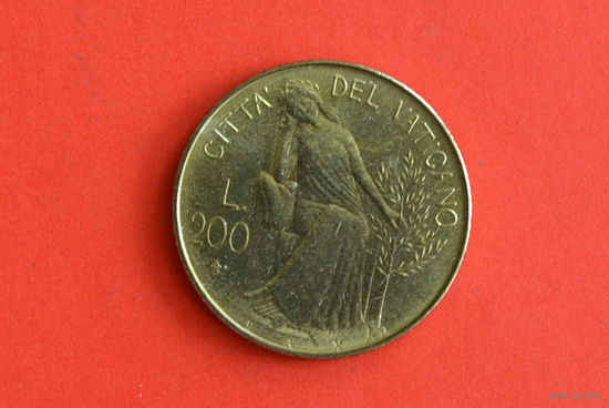 Ватикан 200 лир 1980 с 1 руб
