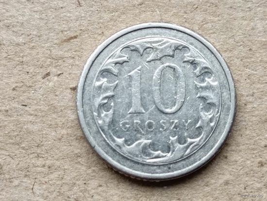 Польша 10 грошей, 2016г. (U-обм)