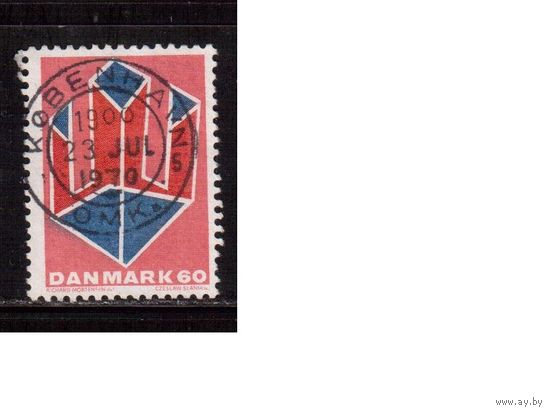 Дания-1969, (Мих.486)  гаш., Искусство, Графика