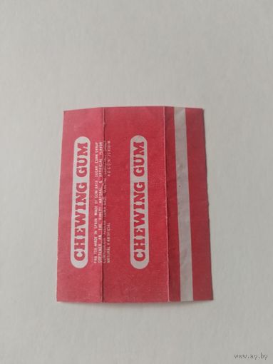 Обертка от жевательной резинки.
