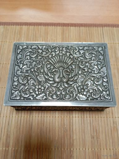 СЕРЕБРЯНАЯ ШКАТУЛКА,511 ГРАММ! 800 ПРОБА! ИНДОНЕЗИЯ! КРАСОТИЩА!