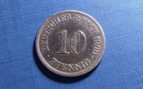 10 пфеннигов 1900 А . Германия. Хорошая!