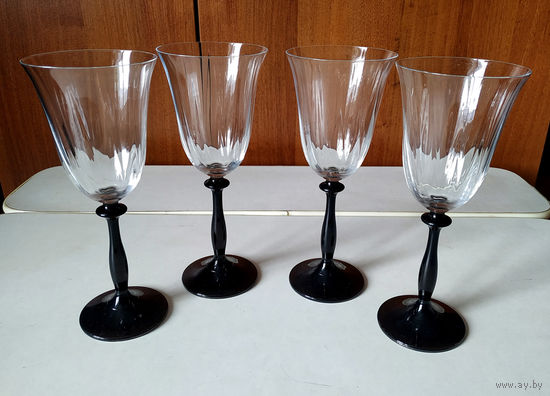 Фужеры, богемское стекло, 4 шт.