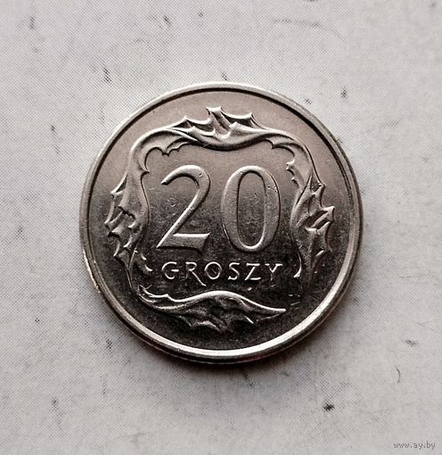 20 грошей 2018 года Польша. Третья Республика. Шикарная монета! Как новая!