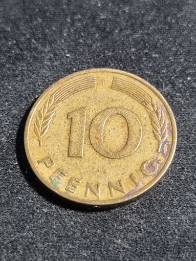 Германия 10 пфеннигов 1978 F