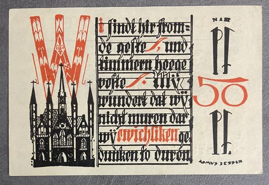 Нотгельд Любек 50 пфеннигов 1921 год. Веймарская республика
