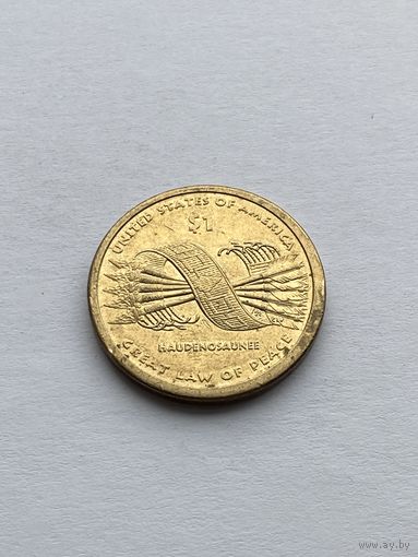 1 доллар США 2010 г., Сакагавея Пояс Гайавата