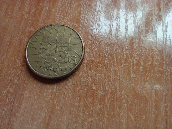 Нидерланды 5 гульденов, 1990  1