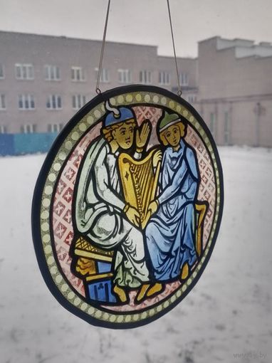 Подвесной ретро витраж.