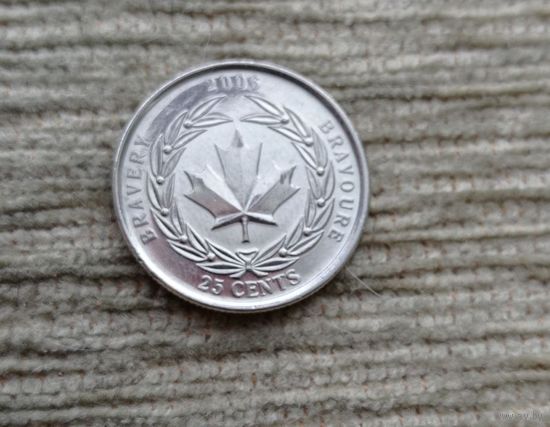 Werty71 Канада 25 центов 2006 Медаль за храбрость
