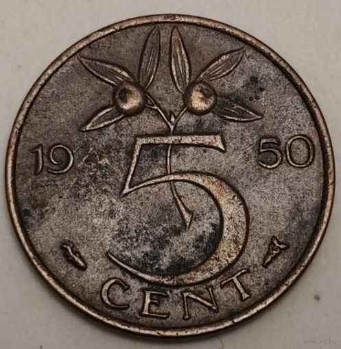 Нидерланды 5 центов, 1950 (1-8-107)