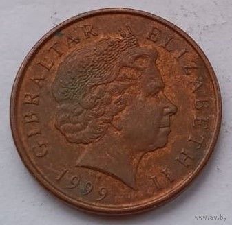 Гибралтар 1 пенни 1999 год, VF