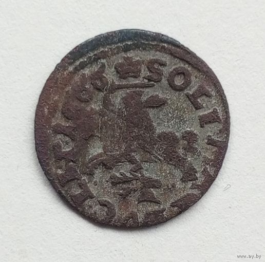 Солид 1666 г. Литва. Голова оленя.