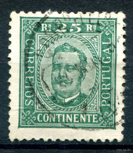 Португалия (Королевство) - 1892/94г. - Король Карлуш I, 25 R - 1 марка - гашёная [Mi 70]. #1-Po-9-A-1