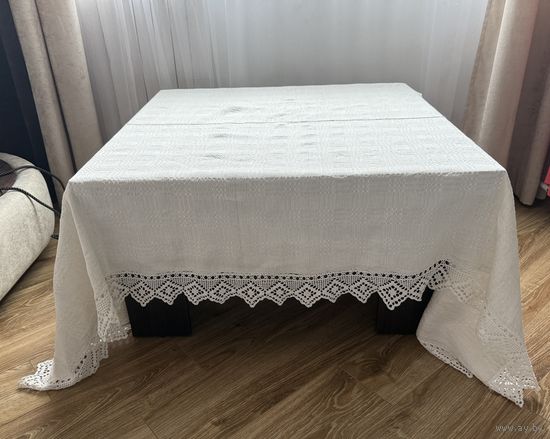 Старинная домотканая скатерть винтаж