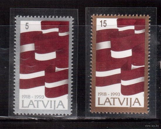 Латвия-1993 (Мих.361-362)  ** , Флаг Латвии