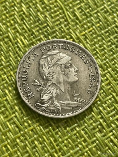 Португалия 50 сентавос 1946г. XF. KM#577