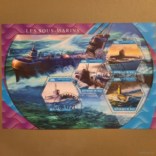 Мали 2021. Подводные лодки. Малый лист