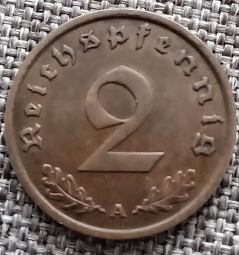 2 рейхспфеннига 1936 А