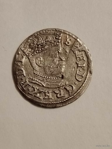 Три гроша 1586 год.Баторий,Рига.Отличная.Нечастый год.