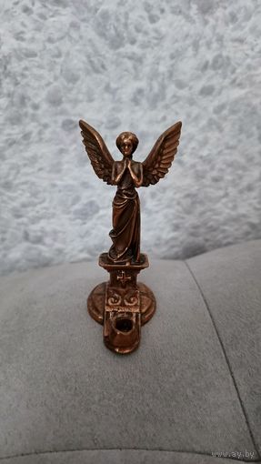 Металлическая статуэтка, подставка под свечку церковная ангел, до двухтысячных