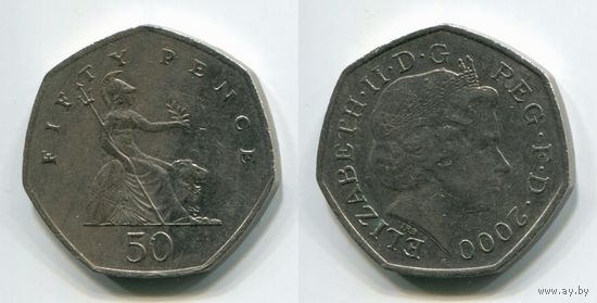 Великобритания. 50 пенсов (2000)