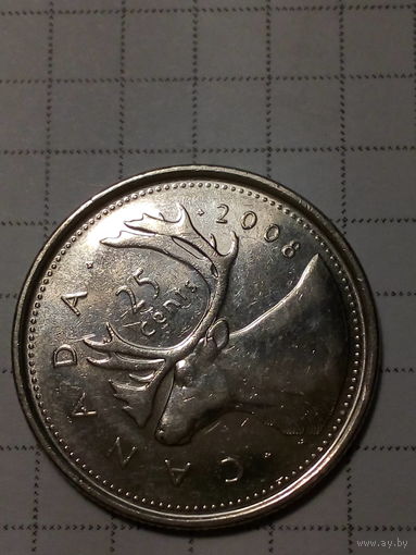 25 центов Канада 2008 год