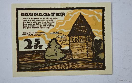 1922 год 25 пфеннигов Германия нотгельд