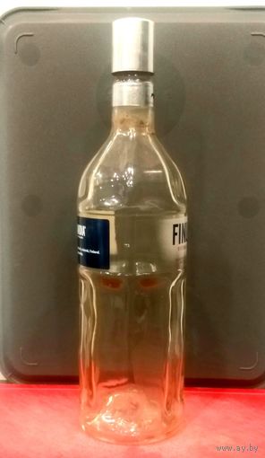 Бутылка от Водки FINLANDIA * ФИНЛЯНДИЯ * с Пробкой * без Дозатора * объём 1 литр * высота 32.5 см * диаметр 8.5 см * (3)
