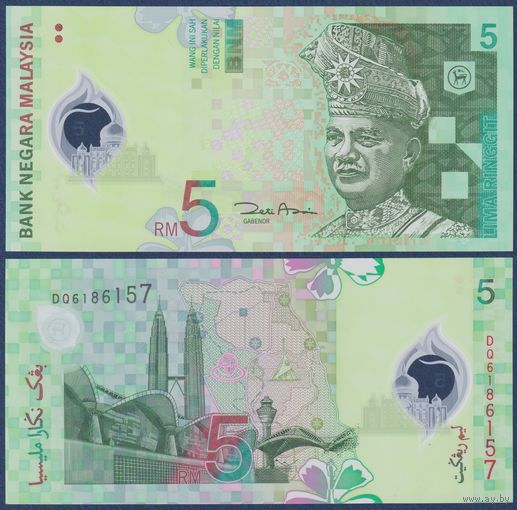 Малайзия, 5 ринггит 2004 г, P-47(1) (DQ, полимер, башни-близнецы Петронас в Куала-Лумпуре), UNC