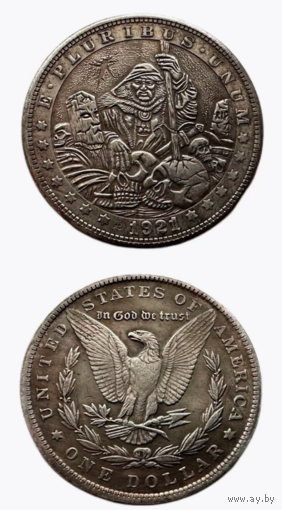 Сувенирная монета 1 доллар 1921 Монах