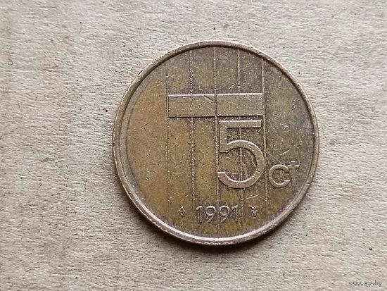Нидерланды 5 центов, 1991г. (D-107)
