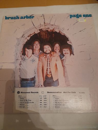 BRUSH ARBOR "PAGE ONE" 1976 LP USA MONUMENT   KZ34251 - NM-