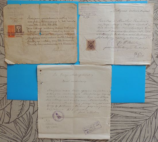 Метрики о рождении из Волковыского костела, 1922, 1928, 1932 г.