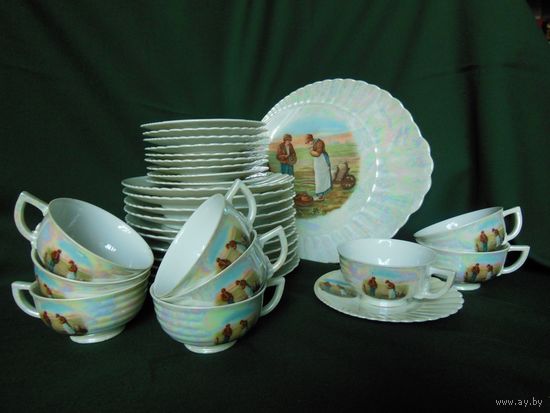 Чайный сервиз на 6 персон Франция Чехословакия 1960-е