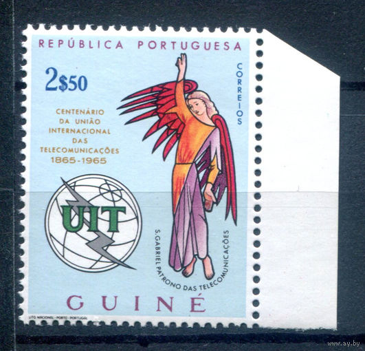 Португальские колонии - Гвинея - 1965г. - 100 лет ВПС - 1 марка - полная серия, MNH [Mi 320]. Без МЦ!