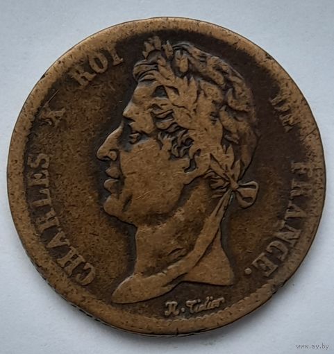 Франция Колонии 5 сантимов 1828 года (A)
