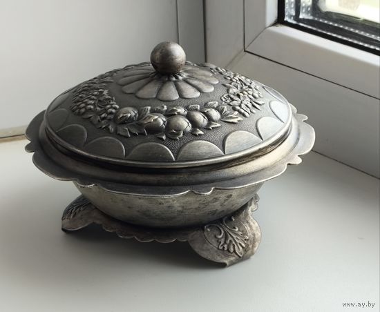 Сахарница мельхиор серебрения