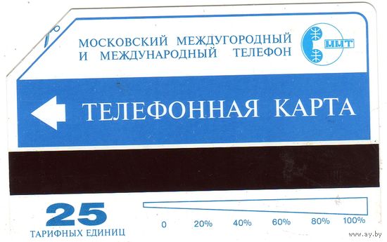 Телефонная карта. Москва.