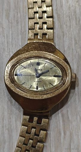 Чайка позолоченая Au10 с браслетом. Олимпиада. Состояние! На ходу