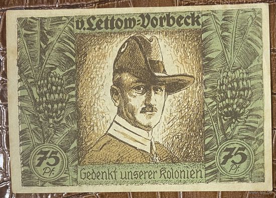 Нодгельд 75 пфеннигов 1921 год. Гамбург, Берлин, Бремен.. Веймарская республика