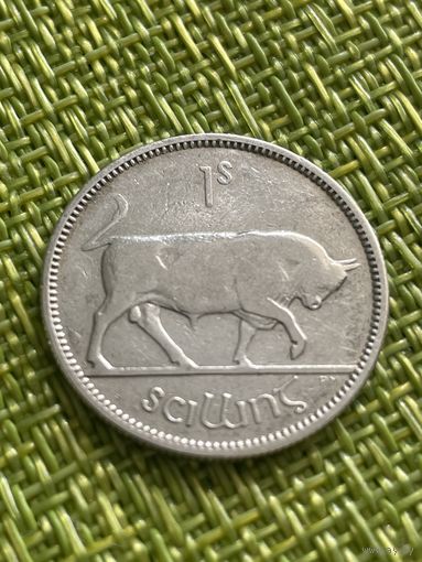 Ирландия 1 шиллинг 1935 г ( серебро , тираж 400 тысяч)