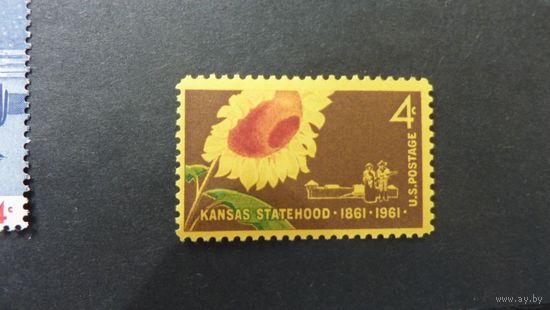 США 1961 Канзас Флора Подсолнух ** (С)