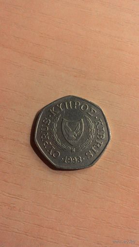 Кипр, 50 центов 1993.
