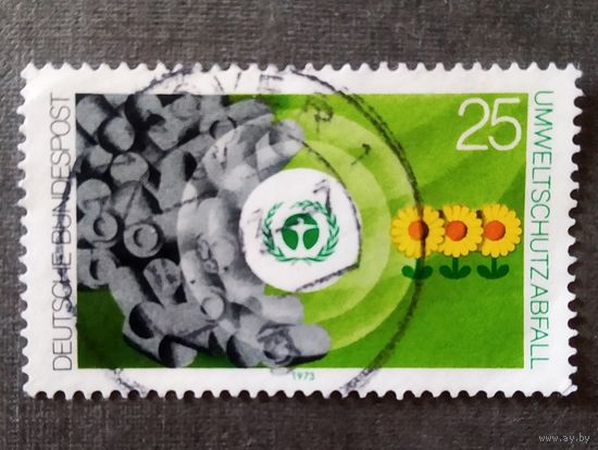 Марка Германия 1973 год Защита окружающей среды