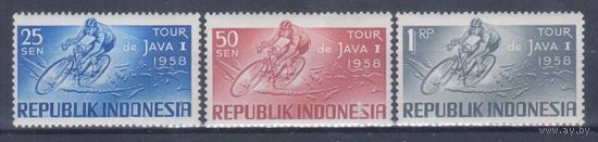 [2492] Индонезия 1958. Велоспорт.Велосипед. СЕРИЯ MNH