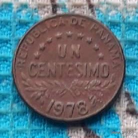 Панама 1 сентесимо 1978 года, UNC. Индеец.