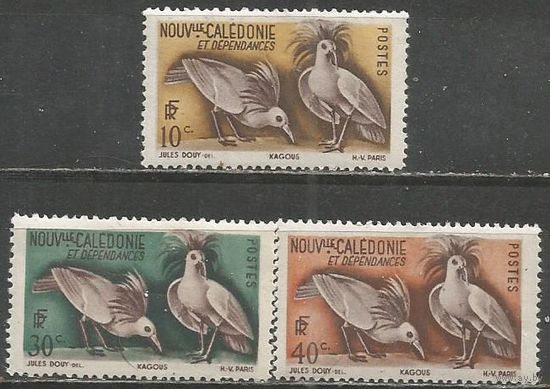Новая Каледония. Нелетающая птица Каду. 1948г. Mi#326-28. Серия.
