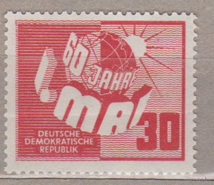 Празднование 60-й годовщины 1 мая  ГДР 1950 год лот 14 (8) ПОЛНАЯ СЕРИЯ ЧИСТАЯ менее 10 % от каталога по курсу 3 р